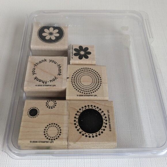 Stampin' Up! Rubber Stamp Set Two-step Stamping Seeing Spots - Flowers, Circles - Picture 1 of 5